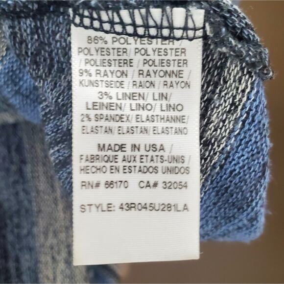 Free People Blue Striped Pullover Sweater XS - Picture 6 of 8